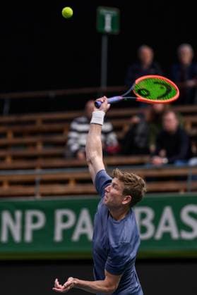 241016 AndrÃ Göransson of Sweden competes in a men s doubles tennis match during day 5 of the ATP 250 Nordic Open on October 16, 2024 in Stockholm Photo Jesper Zerman BILDBYRAN kod JZ SD0014 tennis atp 250 nordic open day 5 bbeng  Copyright: JESPERxZERMAN BB241016JZ012
