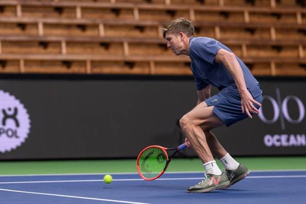 241016 AndrÃ Göransson of Sweden competes in a men s doubles tennis match during day 5 of the ATP 250 Nordic Open on October 16, 2024 in Stockholm Photo Jesper Zerman BILDBYRAN kod JZ SD0014 tennis atp 250 nordic open day 5 bbeng  Copyright: JESPERxZERMAN BB241016JZ013