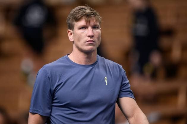 241016 AndrÃ Göransson of Sweden competes in a men s doubles tennis match during day 5 of the ATP 250 Nordic Open on October 16, 2024 in Stockholm Photo Jesper Zerman BILDBYRAN kod JZ SD0014 tennis atp 250 nordic open day 5 bbeng  Copyright: JESPERxZERMAN BB241016JZ020