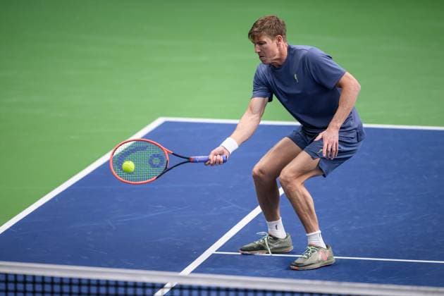 241016 AndrÃ Göransson of Sweden competes in a men s doubles tennis match during day 5 of the ATP 250 Nordic Open on October 16, 2024 in Stockholm Photo Jesper Zerman BILDBYRAN kod JZ SD0014 tennis atp 250 nordic open day 5 bbeng  Copyright: JESPERxZERMAN BB241016JZ034