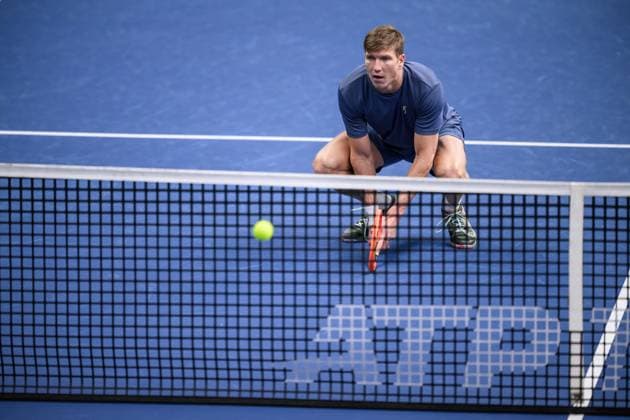 241016 AndrÃ Göransson of Sweden competes in a men s doubles tennis match during day 5 of the ATP 250 Nordic Open on October 16, 2024 in Stockholm Photo Jesper Zerman BILDBYRAN kod JZ SD0014 tennis atp 250 nordic open day 5 bbeng  Copyright: JESPERxZERMAN BB241016JZ036
