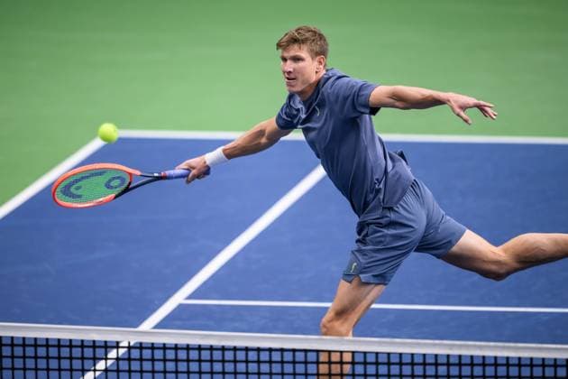 241016 AndrÃ Göransson of Sweden competes in a men s doubles tennis match during day 5 of the ATP 250 Nordic Open on October 16, 2024 in Stockholm Photo Jesper Zerman BILDBYRAN kod JZ SD0014 tennis atp 250 nordic open day 5 bbeng  Copyright: JESPERxZERMAN BB241016JZ037