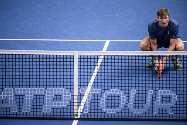 241016 AndrÃ Göransson of Sweden competes in a men s doubles tennis match during day 5 of the ATP 250 Nordic Open on October 16, 2024 in Stockholm Photo Jesper Zerman BILDBYRAN kod JZ SD0014 tennis atp 250 nordic open day 5 bbeng  Copyright: JESPERxZERMAN BB241016JZ038