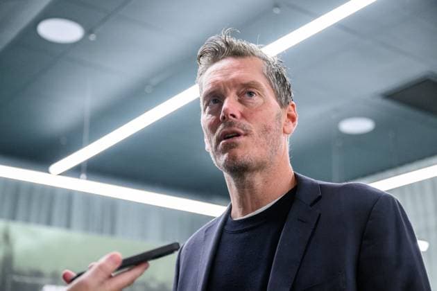241016 Thomas Enqvist, tournament director, speaks to media during day 5 of the ATP 250 Nordic Open on October 16, 2024 in Stockholm Photo Jesper Zerman BILDBYRAN kod JZ SD0014 tennis atp 250 nordic open day 5 bbeng  Copyright: JESPERxZERMAN BB241016JZ042