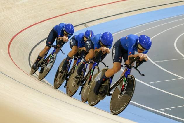 October 16, 2024, Copenhagen, Milan, Italy: Tissot Track cycling, Rad, Radsport, Bahnrad, Bahn World Championship, WM, Weltmeisterschaft - Ballerup, Copenaghen, Den- 16-10-2024 during Tissot 2024 Track World Championships, Track cycling race in Copenhagen, Denmark, October 16 2024 CICLISMO - Ciclismo su Pista - Tissot 2024 Track World Championships - ZUMAs349 20241016_zsa_s349_005 Copyright: xStefanoxCavasino IpaxSportx xIpax