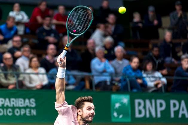 241016 Stan Wawrinka of Switzerland competes in a men s singles tennis match during day 5 of the ATP 250 Nordic Open on October 16, 2024 in Stockholm Photo Sara Damne BILDBYRAN kod SD SD0014 tennis atp 250 nordic open day 5 bbeng  Copyright: SARAxDAMNE BB241016SD009