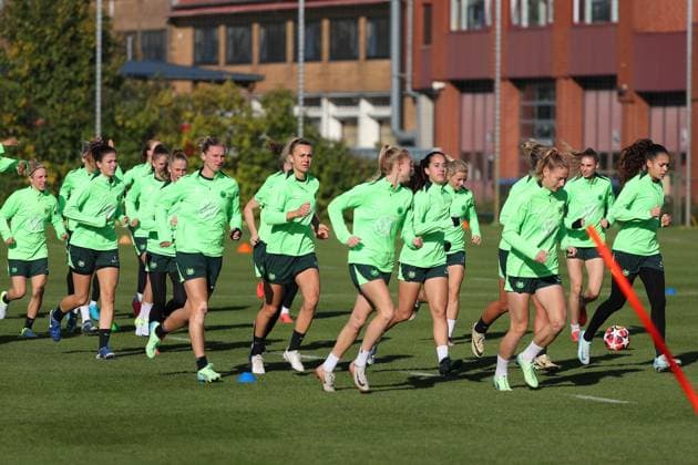 VfL vs Olympique Lyon, CL Women, Preliminary Reports Wolfsburg, 16 10 2024, FOOTBALL VfL Wolfsburg vs Olympique Lyon, Group Round Champions League Women, Season 2024 25 VfL Wolfsburg Final Training Wolfsburg