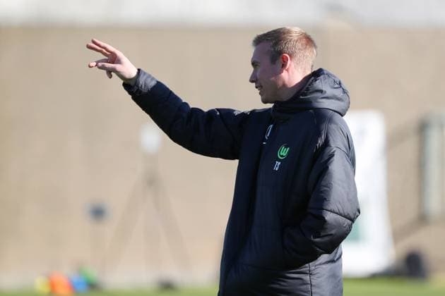 VfL vs Olympique Lyon, CL Women, Preliminary Reports Wolfsburg, 16 10 2024, FOOTBALL VfL Wolfsburg vs Olympique Lyon, Group Round Champions League Women, Season 2024 25 VfL Wolfsburg Final Training, Head Coach Tommy Stroot VfL Wolfsburg Wolfsburg Wolfsburg