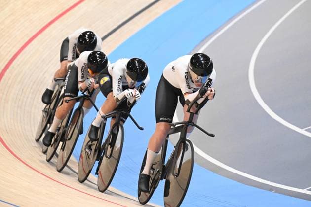 16-10-2024 World Championships Elite Women Track; Giornata 01; 2024, Germany; Brausse, Franziska; Klein, Lisa; Kroger, Mieke; Sussemilch, Laura; Velodromo Ballerup; 