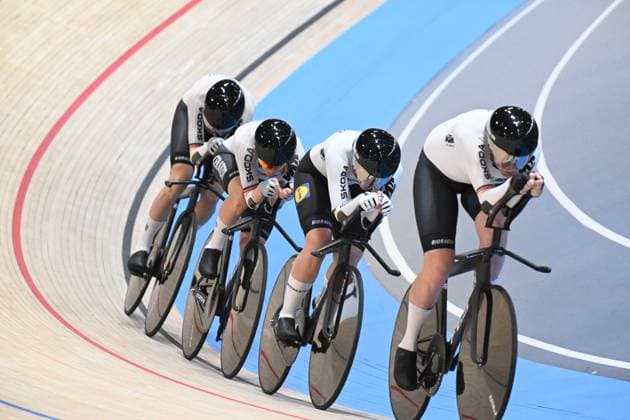 16-10-2024 World Championships Elite Women Track; Giornata 01; 2024, Germany; Brausse, Franziska; Klein, Lisa; Kroger, Mieke; Sussemilch, Laura; Velodromo Ballerup; 