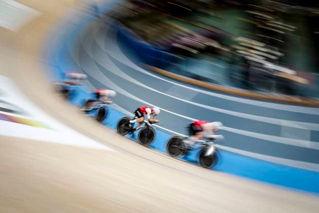 Fabienne Buri, Jasmin Liechti, Annika Liehner and Cybele Schneider from Switzerland during the women s qualification in the 4000 meter team pursuit at the World Championships in track cycling in Ballerup Super Arena in Denmark on Wednesday, October 16, 2024 , Ballerup Denmark  Copyright: RitzauxScanpix MadsxClausxRasmussenx spdk20241016-161835-L