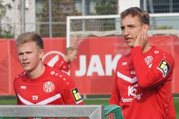 JONATHAN BURKARDT, NELSON WEIPER TRAINING 1.FSV MAINZ 05 MAINZ *** JONATHAN BURKARDT, NELSON WEIPER TRAINING 1 FSV MAINZ 05 MAINZ 