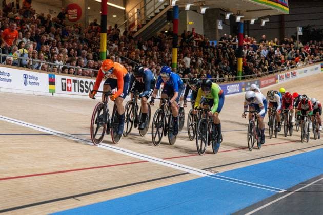 2024-10-16 2024 Tissot UCI Track World Championships - Day 1 BALLERUP, DENMARK - OCTOBER 16: Lorena Wiebes of Netherlands during Day 1 of the 2024 Tissot UCI Track World Championships at Ballerup Super Arena on October 16, 2024 in Ballerup, Denmark. (Photo by Arne Mill BSR Agency) Ballerup Denmark Content not available for redistribution in The Netherlands directly or indirectly through any third parties. Copyright: xBSRxAgencyx