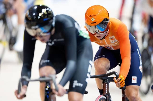 BALLERUP - Lorena Wiebes during the women s scratch race on the first day of the World Track cycling, Rad, Radsport, Bahnrad, Bahn Championships at the Ballerup Super Arena. ANP IRIS VAN DEN BROEK xVIxANPxSportx xxANPxIVx 511024980 originalFilename: 511024980.jpg