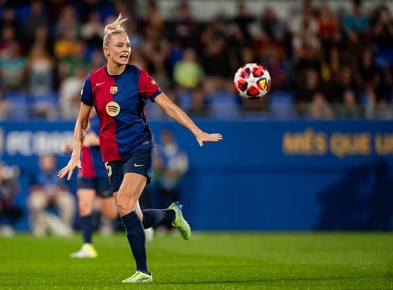 241016 Fridolina Rolfö of Barcelona during the Women s Champions League football match between Barcelona and Hammarby on October 16, 2024 in Barcelona Photo Johanna Säll BILDBYRAN kod JL JL0454 fotboll football soccer fotball uefa womens champions league barcelona hammarby dam bbeng  Copyright: JOHANNAxSÄLL BB241016BB726