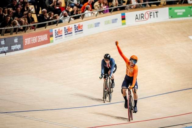 Lorena Weibes, Netherlands wins the women s scratch race at the World Championships in track cycling in Ballerup in Denmark on Wednesday, October 16, 2024 , Denmark  Copyright: RitzauxScanpix MadsxClausxRasmussenx spdk20241016-212831-L