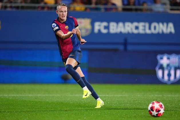 ESP: FC Barcelona, Barca v Hammarby. UEFA Women™s Champions League match. Caroline Graham Hansen of FC Barcelona during the UEFA Women™s Champions League match, Group D, date 2, between FC Barcelona and Hammarby played at Johan Cruyff Stadium on October 16, 2024 in Barcelona Spain. kpng Copyright: xBaguxBlancox xPRESSINPHOTOx PS_241016_BAR_HAM_019