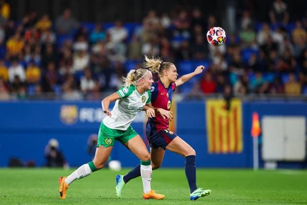 Barcelona, Spain, Oct 15th 2024: Fridolina Rolfo (16 FC Barcelona, Barca in action during the UEFA Womens Champions League football match between FC Barcelona and Hammarby at the Johan Cruyff Stadium in Barcelona, Spain (Judit Cartiel SPP) Copyright: xJuditxCartiel SPPx spp-en-JuCa-JUCA3577