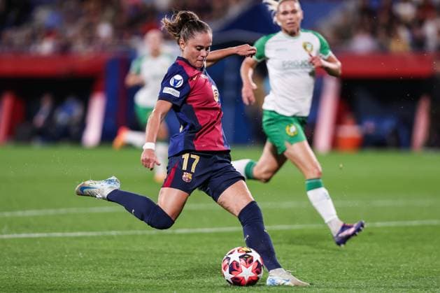 October 16, 2024, Sant Joan Despi, Barcelona, Spain: Ewa Pajor of FC Barcelona, Barca Femenino in action during the UEFA WomenÃ¢â‚¬â ¢s Champions League, football match played between FC Barcelona and Hammarby IF at Johan Cruyff Stadium on October 16, 2024 in Sant Joan Despi, Spain. Sant Joan Despi Spain - ZUMAa181 20241016_zaa_a181_031 Copyright: xJavierxBorregox