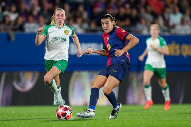Barcelona, Spain, Oct 15th 2024: Patri Guijarro (12 FC Barcelona, Barca in action during the UEFA Womens Champions League football match between FC Barcelona and Hammarby at the Johan Cruyff Stadium in Barcelona, Spain (Judit Cartiel SPP) Copyright: xJuditxCartiel SPPx spp-en-JuCa-JUCA2995