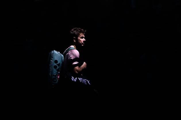 241017 And Stan Wawrinka of Switzerland ahead of a men s singles tennis match during day 6 of the ATP 250 Nordic Open on October 17, 2024 in Stockholm Photo Jesper Zerman BILDBYRAN kod JZ JZ0581 tennis atp 250 nordic open day 6 bbeng  Copyright: JESPERxZERMAN BB241017JZ008