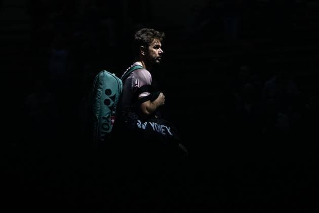 241017 Stan Wawrinka of Switzerland ahead of competing in a men s singles tennis match during day 6 of the ATP 250 Nordic Open on October 17, 2024 in Stockholm Photo Jesper Zerman BILDBYRAN kod JZ JZ0581 tennis atp 250 nordic open day 6 bbeng  Copyright: JESPERxZERMAN BB241017JZ009