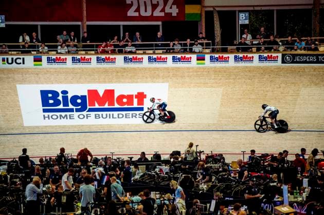 241017 Mina Sato of Japan and Clara Schneider of Germany competes in Women s Sprint during day 2 of the 2024 UCI Tissot Track Cycling World Championships on October 17, 2024 in Ballerup Photo Christian Örnberg BILDBYRAN COP 166 CO0480 cykling cycling sykling landslaget national team 2 bbeng grappa33  Copyright: CHRISTIANxÖRNBERG BB241017CO032