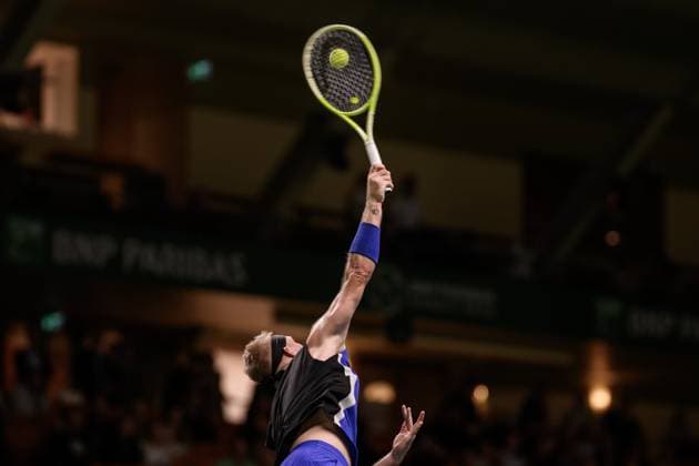 241017 Alejandro Davidovich Fokina of Spain competes in a men s singles tennis match during day 6 of the ATP 250 Nordic Open on October 17, 2024 in Stockholm Photo Jesper Zerman BILDBYRAN kod JZ JZ0581 tennis atp 250 nordic open day 6 bbeng  Copyright: JESPERxZERMAN BB241017JZ019