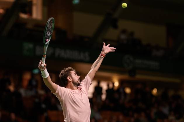 241017 Stan Wawrinka of Switzerland competes in a men s singles tennis match during day 6 of the ATP 250 Nordic Open on October 17, 2024 in Stockholm Photo Jesper Zerman BILDBYRAN kod JZ JZ0581 tennis atp 250 nordic open day 6 bbeng  Copyright: JESPERxZERMAN BB241017JZ022