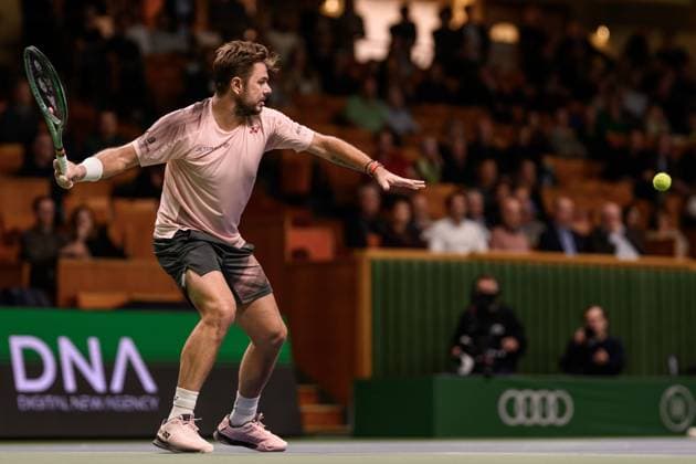241017 Stan Wawrinka of Switzerland competes in a men s singles tennis match during day 6 of the ATP 250 Nordic Open on October 17, 2024 in Stockholm Photo Jesper Zerman BILDBYRAN kod JZ JZ0581 tennis atp 250 nordic open day 6 bbeng  Copyright: JESPERxZERMAN BB241017JZ023