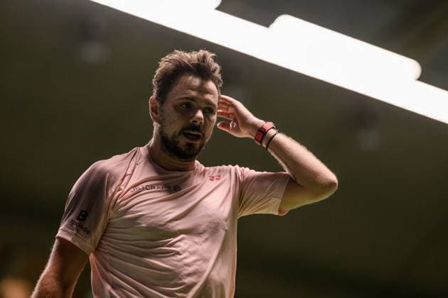 241017 Stan Wawrinka of Switzerland competes in a men s singles tennis match during day 6 of the ATP 250 Nordic Open on October 17, 2024 in Stockholm Photo Jesper Zerman BILDBYRAN kod JZ JZ0581 tennis atp 250 nordic open day 6 bbeng depp  Copyright: JESPERxZERMAN BB241017JZ024