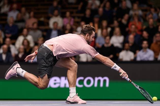 241017 Stan Wawrinka of Switzerland competes in a men s singles tennis match during day 6 of the ATP 250 Nordic Open on October 17, 2024 in Stockholm Photo Jesper Zerman BILDBYRAN kod JZ JZ0581 tennis atp 250 nordic open day 6 bbeng  Copyright: JESPERxZERMAN BB241017JZ027