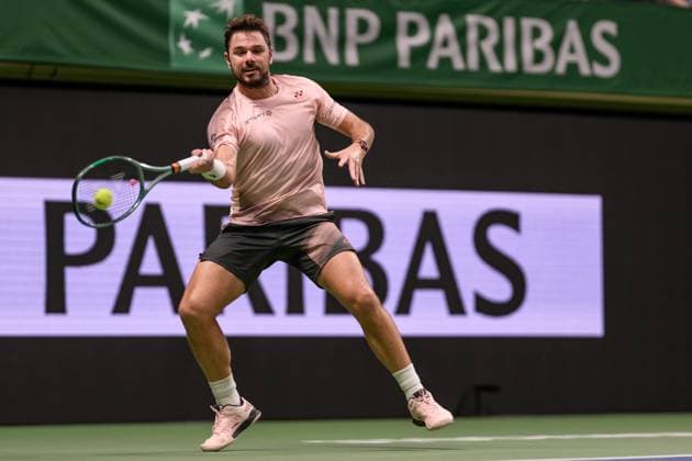 241017 Stan Wawrinka of Switzerland competes in a men s singles tennis match during day 6 of the ATP 250 Nordic Open on October 17, 2024 in Stockholm Photo Jesper Zerman BILDBYRAN kod JZ JZ0581 tennis atp 250 nordic open day 6 bbeng  Copyright: JESPERxZERMAN BB241017JZ028