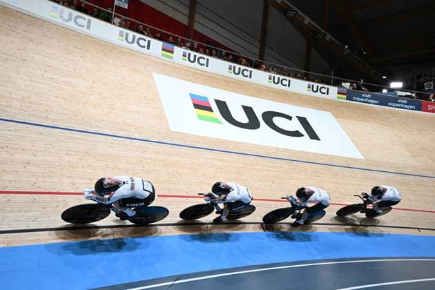 17-10-2024 World Championships Elite Women Track; Giornata 02; 2024, Germany; Brausse, Franziska; Klein, Lisa; Kroger, Mieke; Sussemilch, Laura; Velodromo Ballerup; 