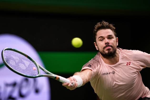 241017 Stan Wawrinka of Switzerland competes in a men s singles tennis match during day 6 of the ATP 250 Nordic Open on October 17, 2024 in Stockholm Photo Jesper Zerman BILDBYRAN kod JZ JZ0581 tennis atp 250 nordic open day 6 bbeng  Copyright: JESPERxZERMAN BB241017JZ030