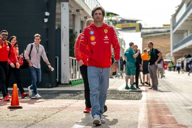 AUSTIN, TEXAS, UNITED STATES: Carlos Sainz, racing for the Ferrari team during the 2024 Formula 1 United States Grand Prix at the Circuit of the Americas in Austin, Texas, United States