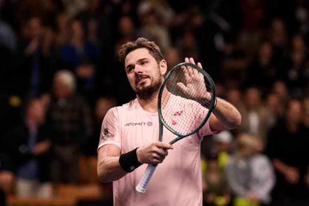 241017 Stan Wawrinka of Switzerland celebrates after a men s singles tennis match during day 6 of the ATP 250 Nordic Open on October 17, 2024 in Stockholm Photo Jesper Zerman BILDBYRAN kod JZ JZ0581 tennis atp 250 nordic open day 6 bbeng jubel  Copyright: JESPERxZERMAN BB241017JZ034