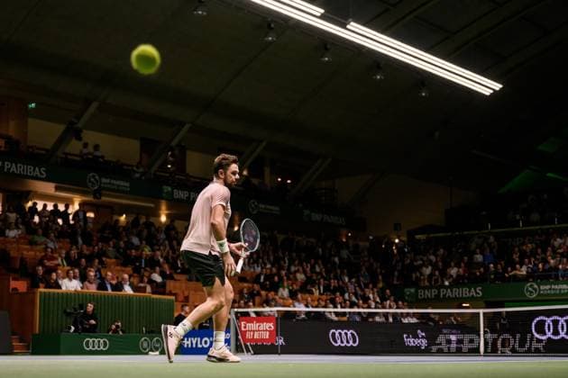 241017 Stan Wawrinka of Switzerland competes in a men s singles tennis match during day 6 of the ATP 250 Nordic Open on October 17, 2024 in Stockholm Photo Jesper Zerman BILDBYRAN kod JZ JZ0581 tennis atp 250 nordic open day 6 bbeng  Copyright: JESPERxZERMAN BB241017JZ035