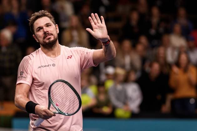 241017 Stan Wawrinka of Switzerland competes in a men s singles tennis match during day 6 of the ATP 250 Nordic Open on October 17, 2024 in Stockholm Photo Jesper Zerman BILDBYRAN kod JZ JZ0581 tennis atp 250 nordic open day 6 bbeng  Copyright: JESPERxZERMAN BB241017JZ037