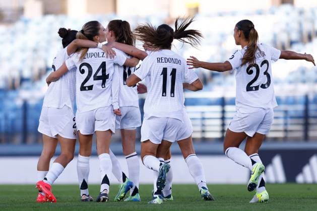 October 17, 2024, Valdebebas, Madrid, SPAIN: Caroline Weir of Real Madrid celebrates a goal during the UEFA Womenâ€⠢s Champions League, Group B, football match played between Real Madrid and Celtic FC at Alfredo Di Stefano stadium on October 17, 2024, in Valdebebas, Madrid, Spain. Valdebebas SPAIN - ZUMAa181 20241017_zaa_a181_041 Copyright: xDennisxAgyemanx