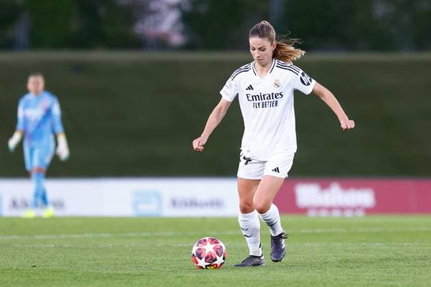 October 17, 2024, Valdebebas, Madrid, SPAIN: Melanie Leupolz of Real Madrid in action during the UEFA Womenâ€⠢s Champions League, Group B, football match played between Real Madrid and Celtic FC at Alfredo Di Stefano stadium on October 17, 2024, in Valdebebas, Madrid, Spain. Valdebebas SPAIN - ZUMAa181 20241017_zaa_a181_059 Copyright: xDennisxAgyemanx