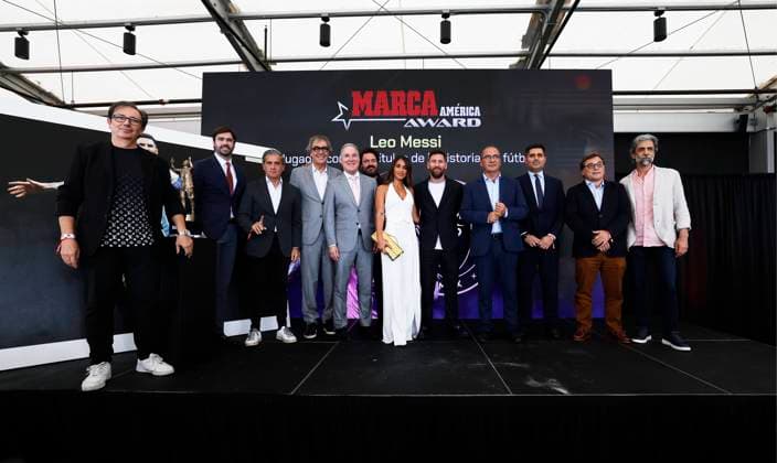 Lionel Messi Receives the MARCA America Award, Fort Lauderdale, Florida, USA - 17 Oct 2024 Cordon Press  FOTOxCHEMAxREY REPORTAJE