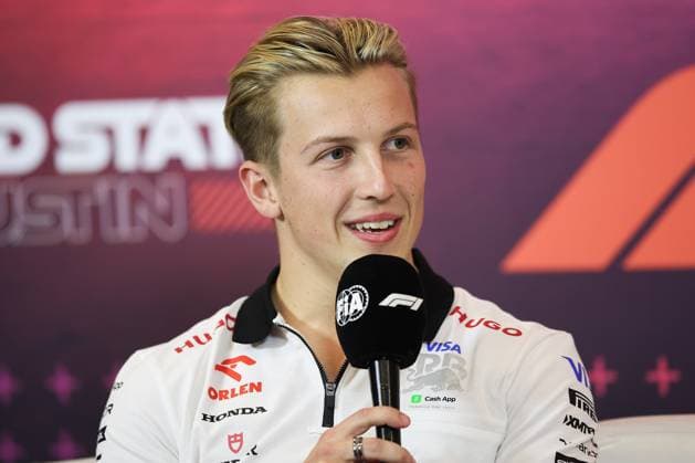 LAWSON Liam (nzl), Visa Cash App RB F1 Team Reserve Driver, portrait press conference, PK, Pressekonferenz during the Formula 1 Pirelli United States Grand Prix 2024, 19th round of the 2024 Formula One World Championship, WM, Weltmeisterschaft from October 18 to 20, 2024 on the Circuit of the Americas, in Austin, United States of America - F1 - US GRAND PRIX 2024 DPPI Panoramic 241017R19_USA_DP_EA011805