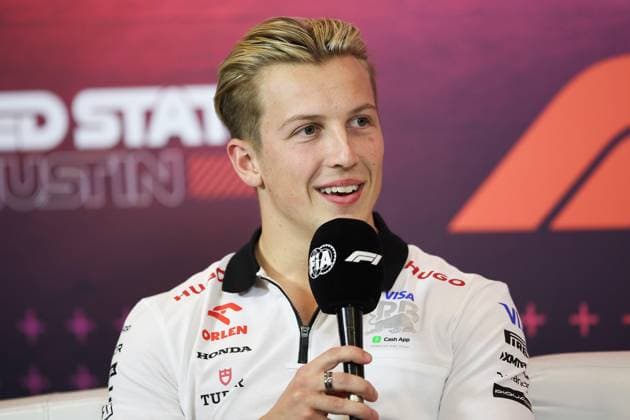 Sport Bilder des Tages LAWSON Liam (nzl), Visa Cash App RB F1 Team Reserve Driver, portrait press conference, PK, Pressekonferenz during the Formula 1 Pirelli United States Grand Prix 2024, 19th round of the 2024 Formula One World Championship, WM, Weltmeisterschaft from October 18 to 20, 2024 on the Circuit of the Americas, in Austin, United States of America - F1 - US GRAND PRIX 2024 DPPI Panoramic 241017R19_USA_DP_EA011810