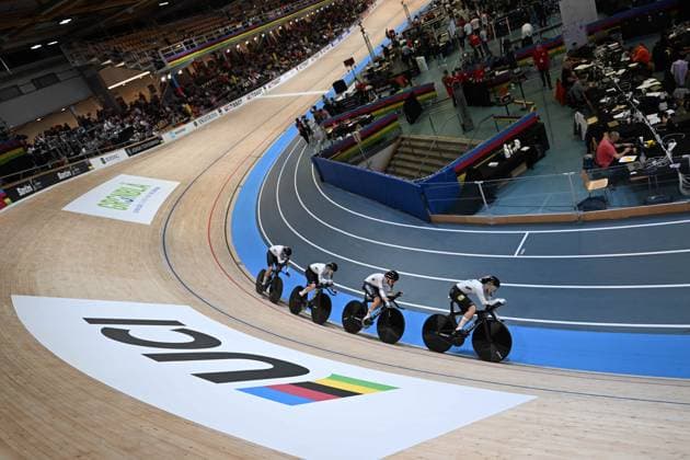 17-10-2024 World Championships Elite Women Track; Giornata 02; 2024, Germany; Brausse, Franziska; Klein, Lisa; Kroger, Mieke; Reissner, Lena Charlotte; Velodromo Ballerup; 