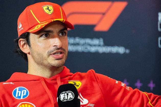 Formula One 2024: Formula 1 Pirelli United States Grand Prix OCT 17 October 17, 2024: Carlos Sainz (55) with Scuderia Ferrari Team at pre-race press conference, PK, Pressekonferenz Formula 1 Pirelli United States Grand Prix, Circuit of the Americas. Austin, Texas. Mario Cantu CSM(Credit Image: Mario Cantu Cal Media) Austin Texas United States of America EDITORIAL USE ONLY Copyright: xx ZUMA-20241017_faf_c04_008.jpg MarioxCantux csmphotothree307319