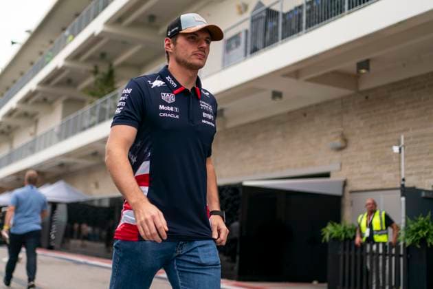 Dutch Formula One driver Max Verstappen of Red Bull Racing is seen in the paddock during the Formula One United States Grand Prix at the Circuit of the Americas in Austin, Texas on Thursday, October 17, 2024.  AUS2024101715 GREGxNASH
