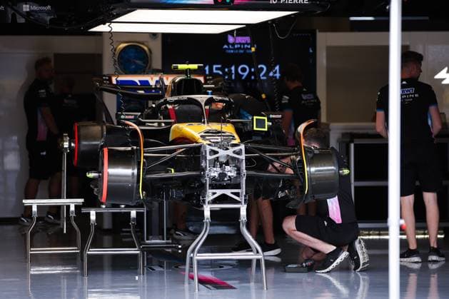 Alpine F1 Team A524, mechanical detail during the Formula 1 Pirelli United States Grand Prix 2024, 19th round of the 2024 Formula One World Championship, WM, Weltmeisterschaft from October 18 to 20, 2024 on the Circuit of the Americas, in Austin, United States of America - F1 - US GRAND PRIX 2024 DPPI Panoramic  241017R19_USA_DP_EA012265