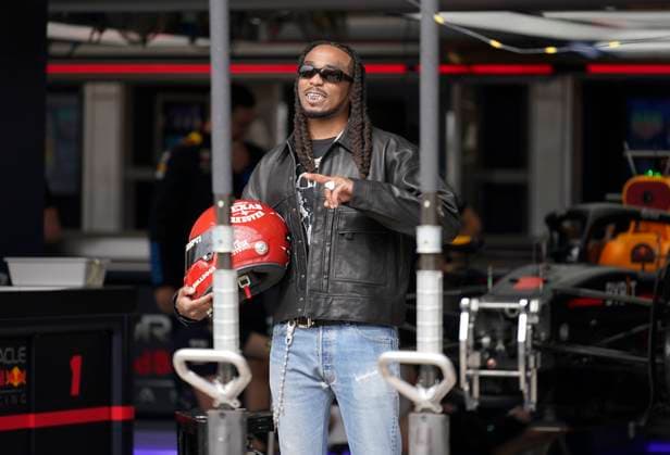 October 17, 2024, Austin, Texas, USA: October 17, 2024: Quavo Huncho during the Formula 1 Pirelli United States Grand Prix 2024 at Circuit Of The Americas in Austin Texas. Brook Ward Apparent Media Group Austin USA - ZUMAa234 20241017_zsa_a234_041 Copyright: xAMGx