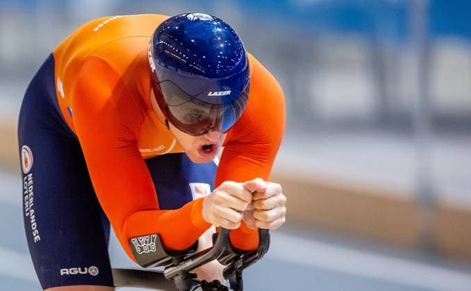 BALLERUP - Harrie Lavreysen during qualifying for the 1 km time trial on the third day of the World Track cycling, Rad, Radsport, Bahnrad, Bahn Championships at the Ballerup Super Arena. ANP IRIS VAN DEN BROEK xVIxANPxSportx xxANPxIVx 511146792 originalFilename: 511146792.jpg